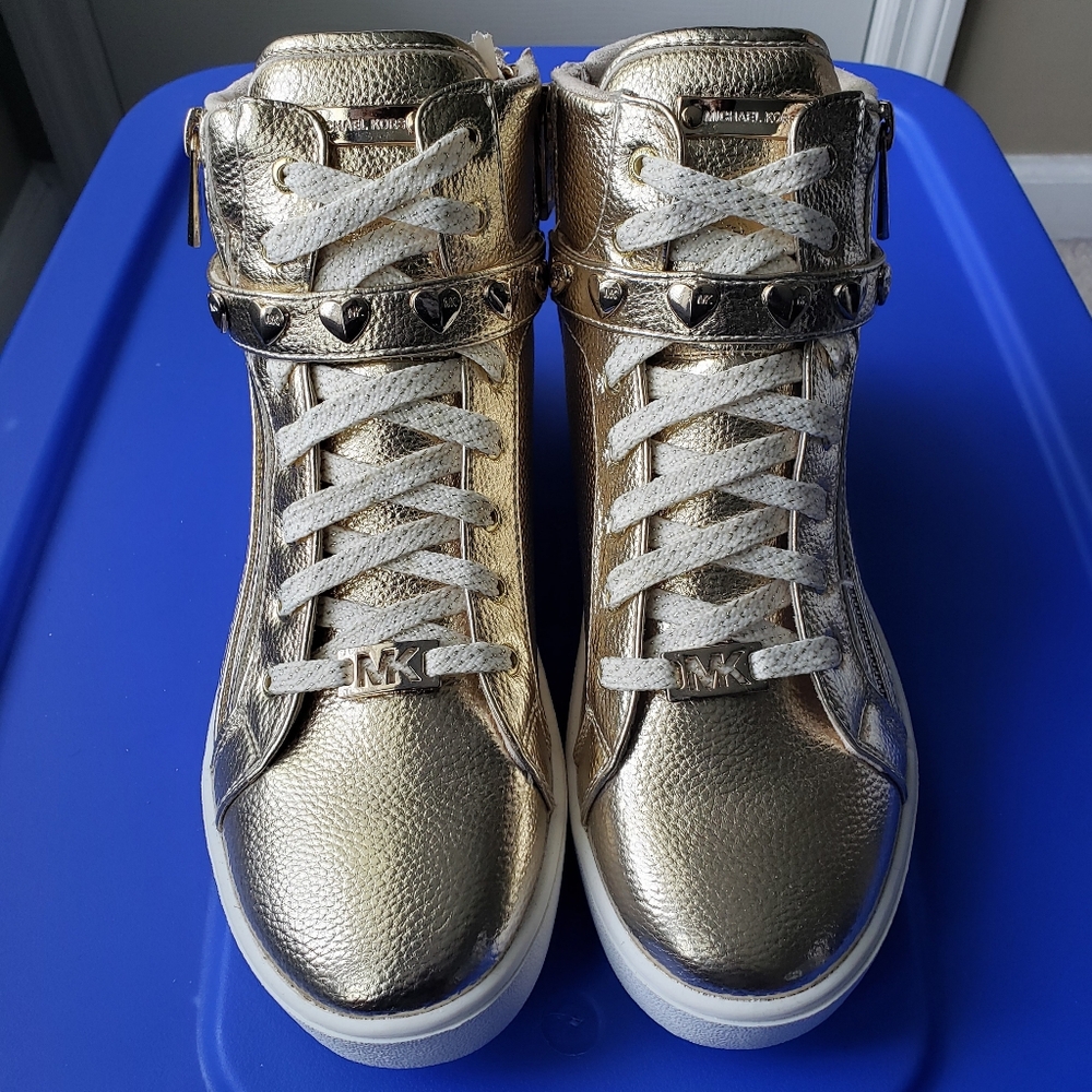 Michael Kors Ivy Rox Metallic High Top Sneaker